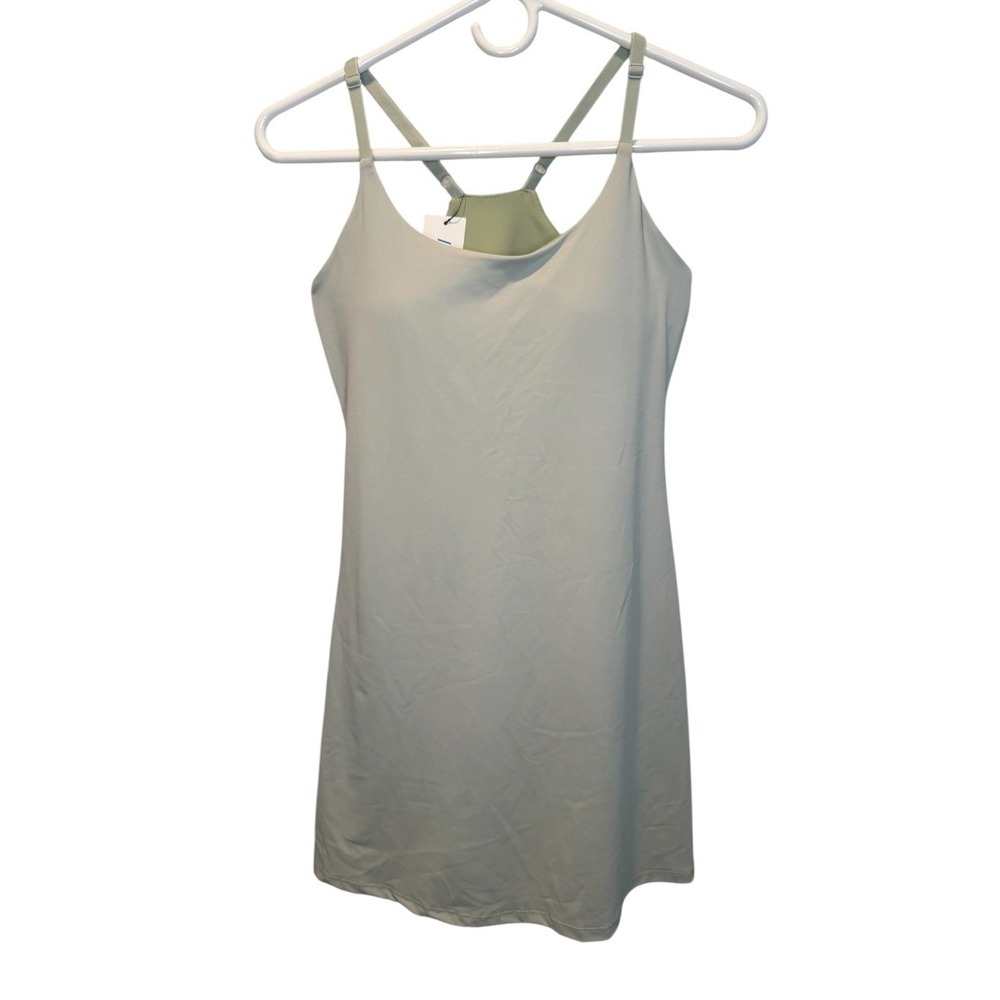 Womens XS Sage Green Active Exercise Dress Built in Shorts NEW Athleisure